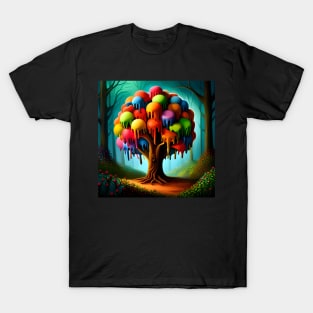 Melting Rainbow Ice Cream Tree T-Shirt